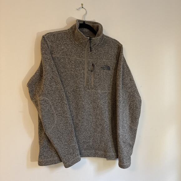 The North Face Men’s Gray Sweater Fleece 1/4 Zip Pullover Jacket Size S Warm - Picture 1 of 10